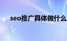 seo推广具体做什么（seo推广是什么）