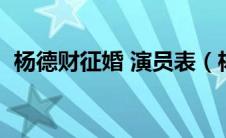 杨德财征婚 演员表（杨德财征婚电影免费）