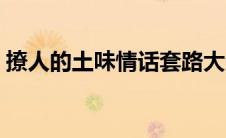 撩人的土味情话套路大全（撩人的土味情话）