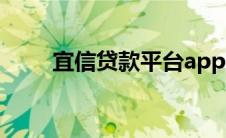 宜信贷款平台app（贷款平台app）