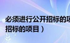 必须进行公开招标的项目包括（必须进行公开招标的项目）