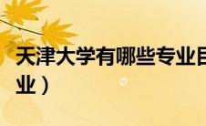 天津大学有哪些专业目录（天津大学有哪些专业）
