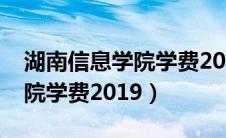 湖南信息学院学费2024年多少（湖南信息学院学费2019）