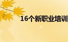 16个新职业培训（16个新职业）