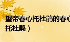 望帝春心托杜鹃的春心是什么意思（望帝春心托杜鹃）