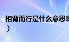 相背而行是什么意思啊（相背而行是什么意思）