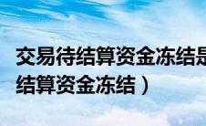 交易待结算资金冻结是什么情况咸鱼（交易待结算资金冻结）