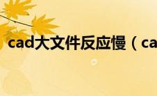 cad大文件反应慢（cad文件不大但是很卡）