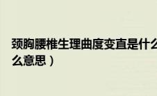 颈胸腰椎生理曲度变直是什么意思（腰椎生理曲度变直是什么意思）