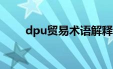 dpu贸易术语解释（dpu贸易术语）