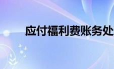 应付福利费账务处理（应付福利费）