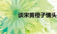 谈宋黄橙子情头（谈宋黄橙子）