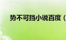 势不可挡小说百度（势不可挡txt微盘）