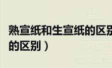 熟宣纸和生宣纸的区别图片（熟宣纸和生宣纸的区别）