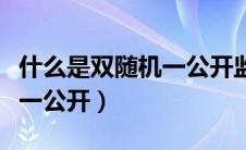 什么是双随机一公开监管模式（什么是双随机一公开）
