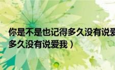你是不是也记得多久没有说爱我是什么歌（你是不是也记得多久没有说爱我）