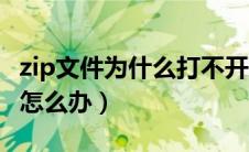 zip文件为什么打不开怎么办（zip文件打不开怎么办）