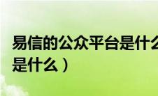 易信的公众平台是什么软件（易信的公众平台是什么）