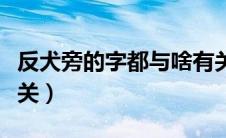 反犬旁的字都与啥有关（反犬旁的字跟什么有关）