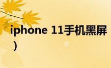 iphone 11手机黑屏（iphone11黑屏没反应）