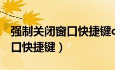 强制关闭窗口快捷键ctrl加什么（强制关闭窗口快捷键）