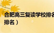 合肥高三复读学校排名表（合肥高三复读学校排名）