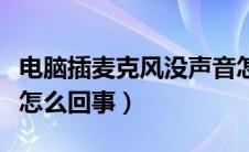 电脑插麦克风没声音怎么回事（麦克风没声音怎么回事）