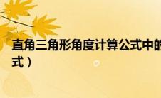 直角三角形角度计算公式中的参数（直角三角形角度计算公式）