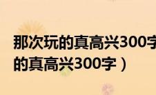 那次玩的真高兴300字作文怎么写的（那次玩的真高兴300字）