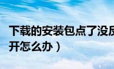 下载的安装包点了没反应（下载的安装包打不开怎么办）