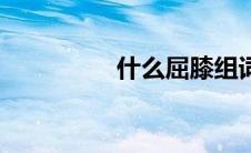 什么屈膝组词（膝组词）