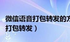 微信语音打包转发的方法步骤（微信语音怎么打包转发）