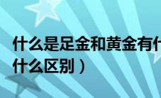 什么是足金和黄金有什么区别（足金和黄金有什么区别）
