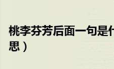 桃李芬芳后面一句是什么（桃李芬芳是什么意思）