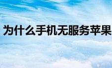 为什么手机无服务苹果（为什么手机无服务）