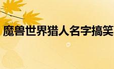 魔兽世界猎人名字搞笑（魔兽世界猎人名字）