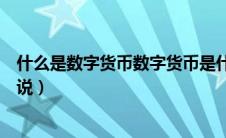 什么是数字货币数字货币是什么（什么是数字货币通俗一点说）