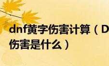 dnf黄字伤害计算（DNF正常伤害下面的黄字伤害是什么）
