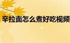 辛拉面怎么煮好吃视频（辛拉面怎么煮好吃）