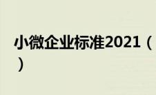 小微企业标准2021（最新小微企业标准2019）