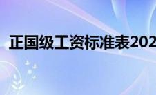 正国级工资标准表2021（正国级工资标准）