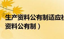 生产资料公有制适应社会化大生产要求（生产资料公有制）