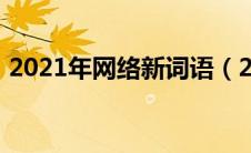 2021年网络新词语（2021网络新词排行榜）
