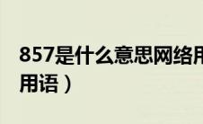 857是什么意思网络用语（857什么意思网络用语）