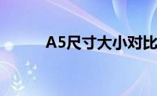 A5尺寸大小对比（a5尺寸大小）