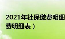 2021年社保缴费明细表重庆（2021年社保缴费明细表）
