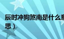 辰时冲狗煞南是什么意思（冲狗煞南是什么意思）