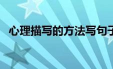 心理描写的方法写句子（心理描写的方法）