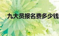 九大员报名费多少钱（九大员报名条件）