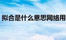拟合是什么意思网络用语（拟合是什么意思）